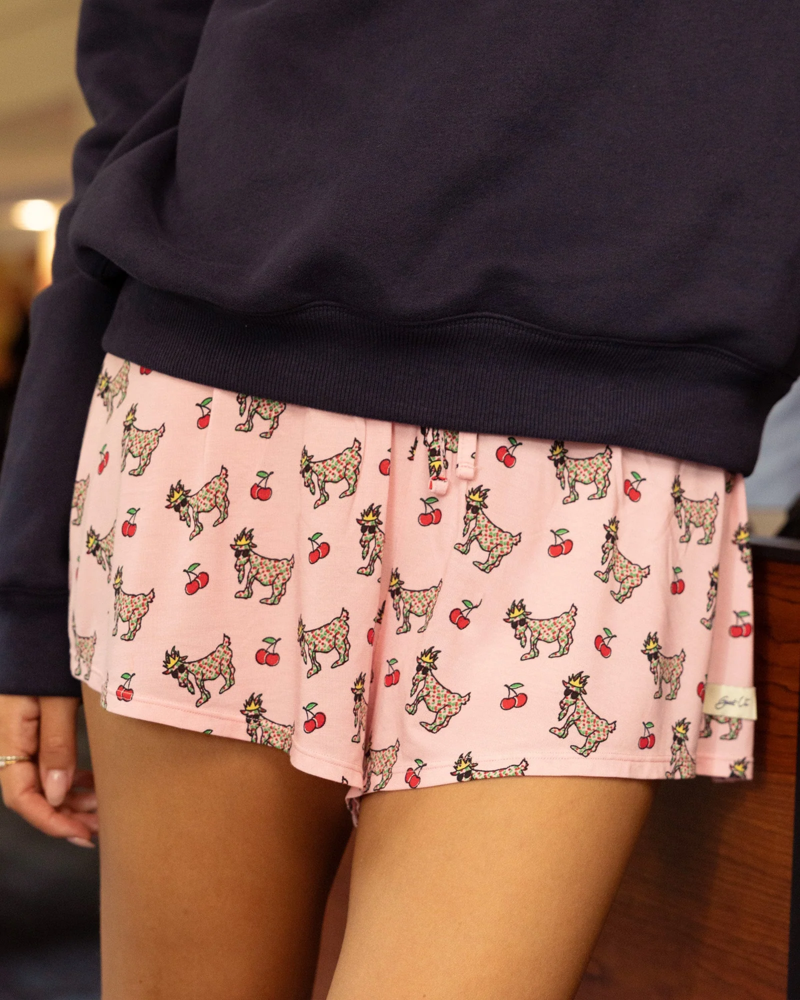 Women's Cherry Pajama Shorts - Image 3